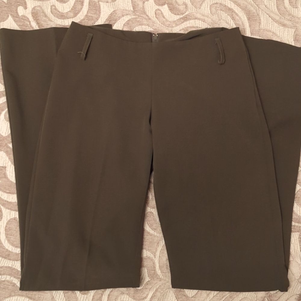 Olive Green flared trousers